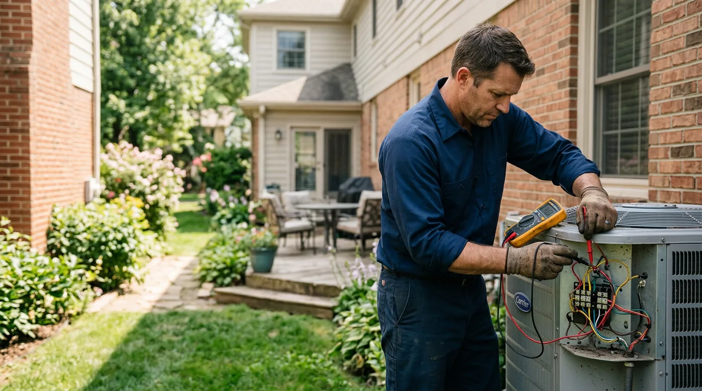 HVAC technician working near Cincinnatus, NY